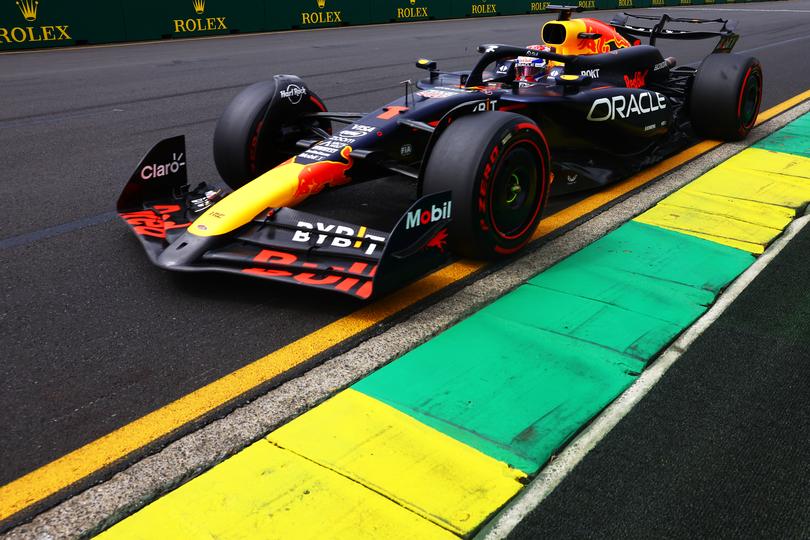 MELBOURNE, AUSTRALIA - MARCH 23: Max Verstappen of the Netherlands driving the (1) Oracle Red Bull Racing RB20 on track during final practice ahead of the F1 Grand Prix of Australia at Albert Park Circuit on March 23, 2024 in Melbourne, Australia. (Photo by Mark Thompson/Getty Images)