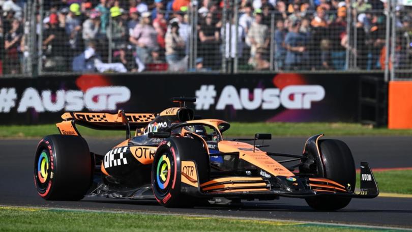 Oscar Piastri laps at Albert Park.