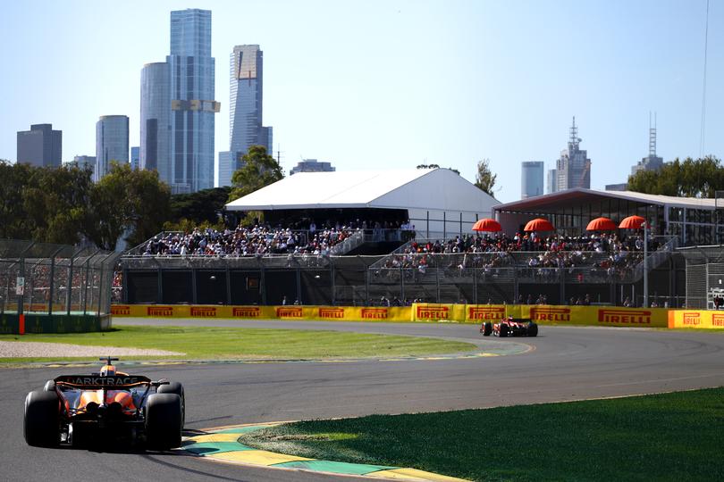 Oscar Piastri of Australia driving the (81) McLaren MCL38.