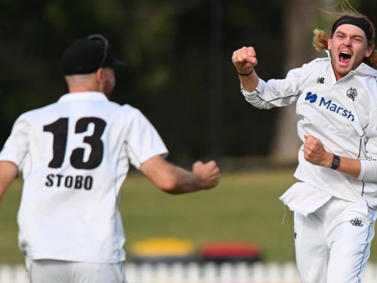 Corey Rocchiccioli was Western Australia's spin hero in the Sheffield Shield win over Tasmania. (Morgan Hancock/AAP PHOTOS)