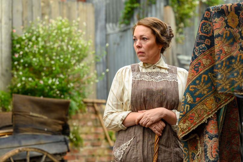 Olivia Colman is promoting the film Wicked Little Letters.