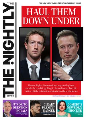 The front page of The Nightly for 25-03-2024