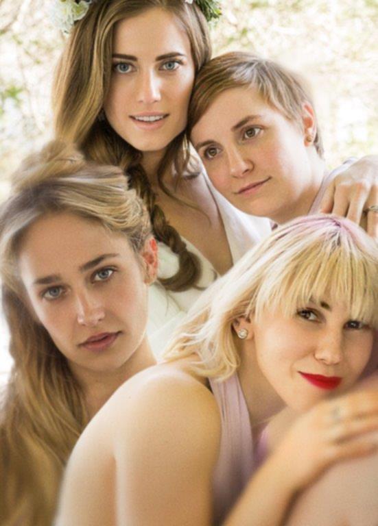 Girls stars, from top, left to right, Marnie (played by Allison Williams), Hannah (Lena Dunham), Jessa (Jemima Kirke) and Shoshanna (Zosia Mamet).