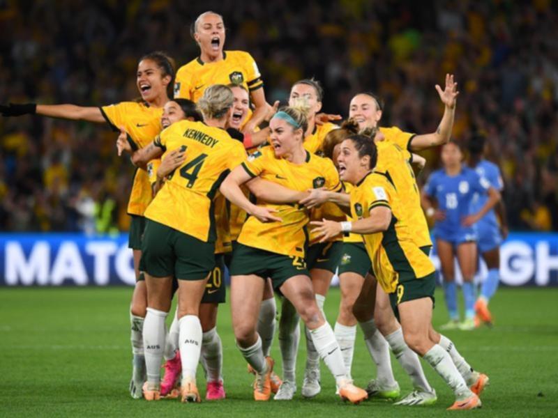 Matildas celebrate quarter final result