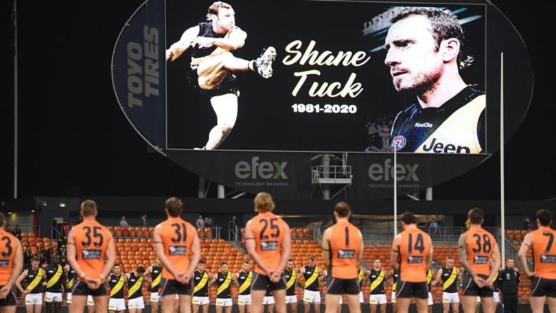 Ex-Richmond player Shane Tuck was diagnosed with a degenerative brain condition after his death. (Dean Lewins/AAP PHOTOS)