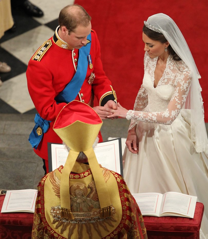 Prince William and Catherine on their wedding day. 