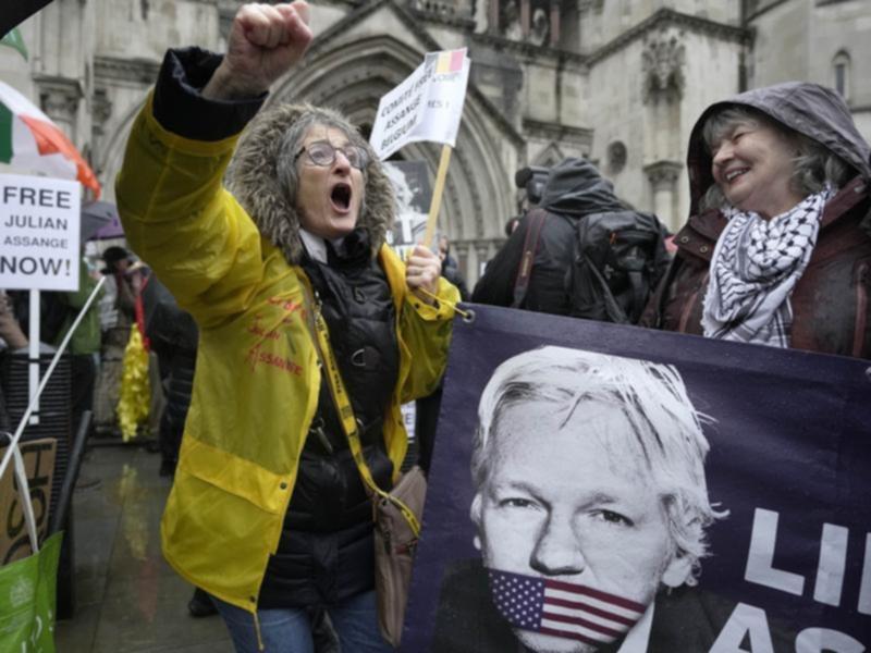 Protesters in London