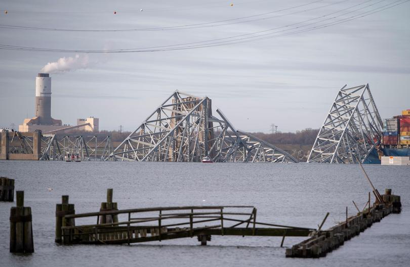 The Key Bridge was hit by a ship and collapsed on March 26, 2024.