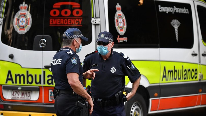 Thirteen people were injured when a tourist bus crashed into a guard rail and careered into a creek. (Darren England/AAP PHOTOS)