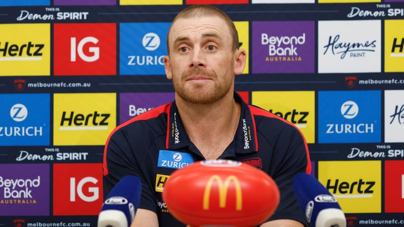 Mebourne coach Simon Goodwin said the allegations were ‘news to me’. 