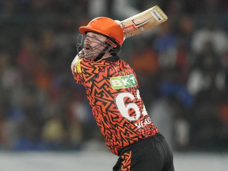 Travis Head blasted 62 off 24 balls in Sunrisers Hyderabad's record IPL score of 277. (AP PHOTO)