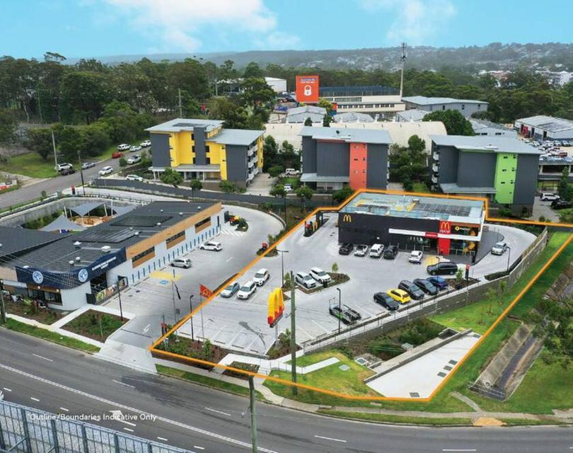 The sellers bought the 3000 square metre-plus site for $3.1 million in December 2021 and constructed a child care centre and McDonald’s. 