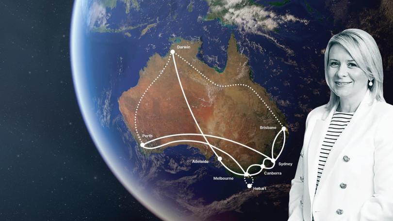 InfraCo’s Kathryn Jones and Telstra’s plan for fibre cable connections (left). 