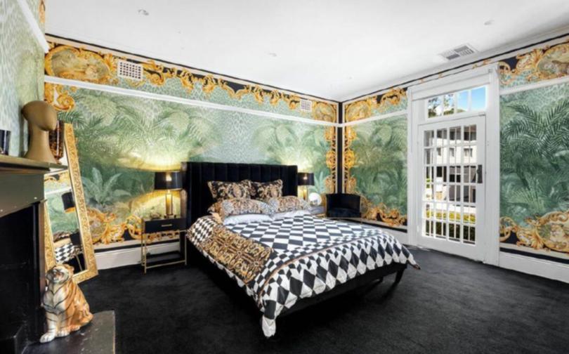 The jungle themed bedrooms comes complete with stunning illustrated wallpaper.