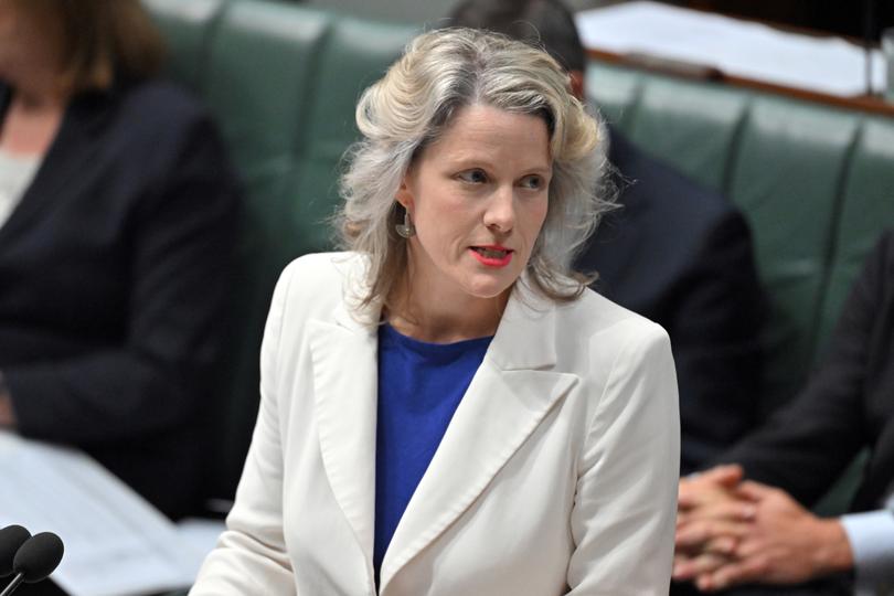 Minister for Home Affairs Clare O’Neil during Question Time in the House of Representatives at Parliament House in Canberra, Wednesday, March 27, 2024. (AAP Image/Mick Tsikas) NO ARCHIVING