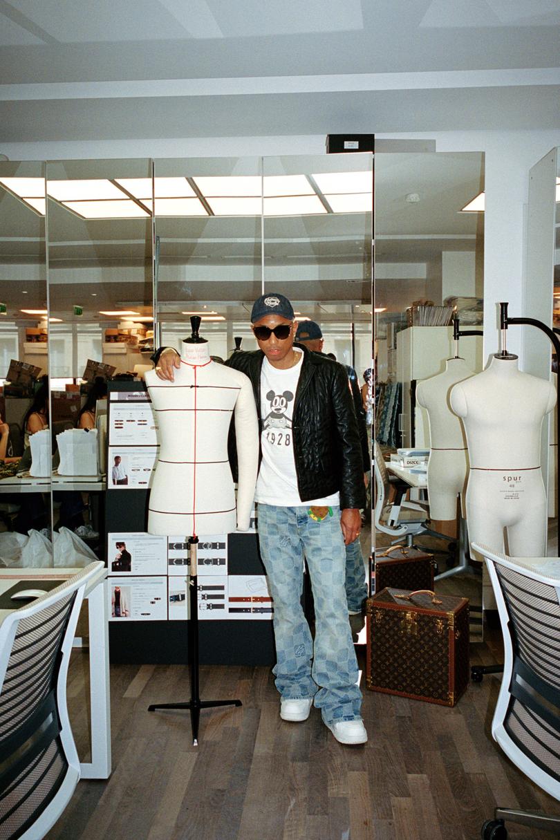 Pharrell Williams at a workshop at the headquarters of LVMH, the luxury fashion house, in Paris, June 13, 2023.  
