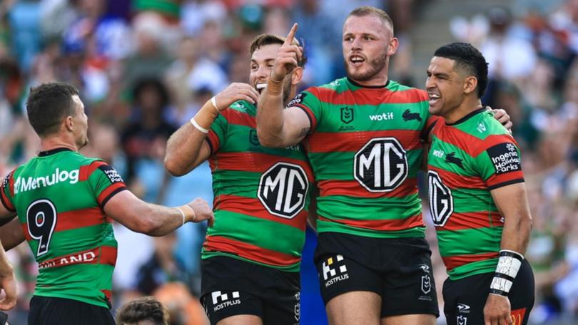 Souths have beaten fellow Accor Stadium tenants Canterbury for their first win of the NRL season. (Mark Evans/AAP PHOTOS)