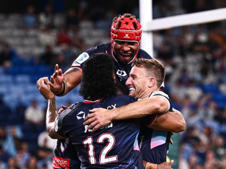 Beleaguered Melbourne have boosted their Super Rugby finals hopes with a six-point win over NSW. (James Gourley/AAP PHOTOS)