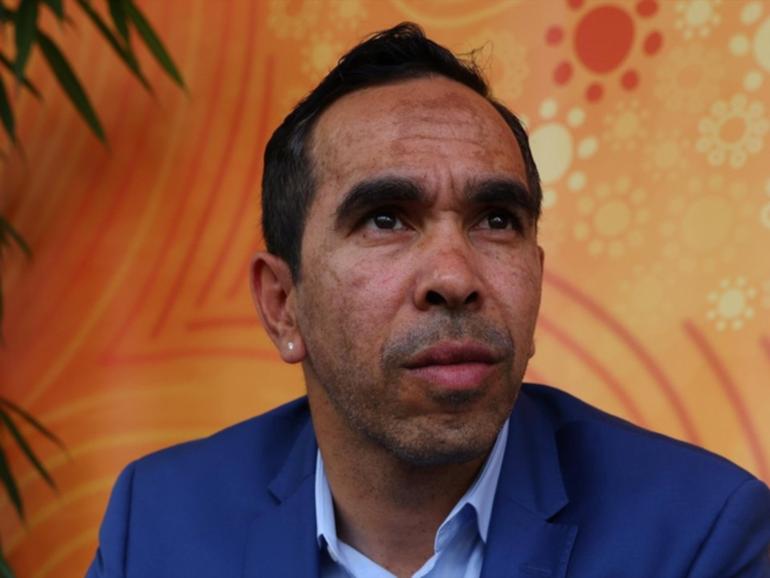 AFL legend Eddie Betts has vowed to keep calling out racial abuse. (Con Chronis/AAP PHOTOS)