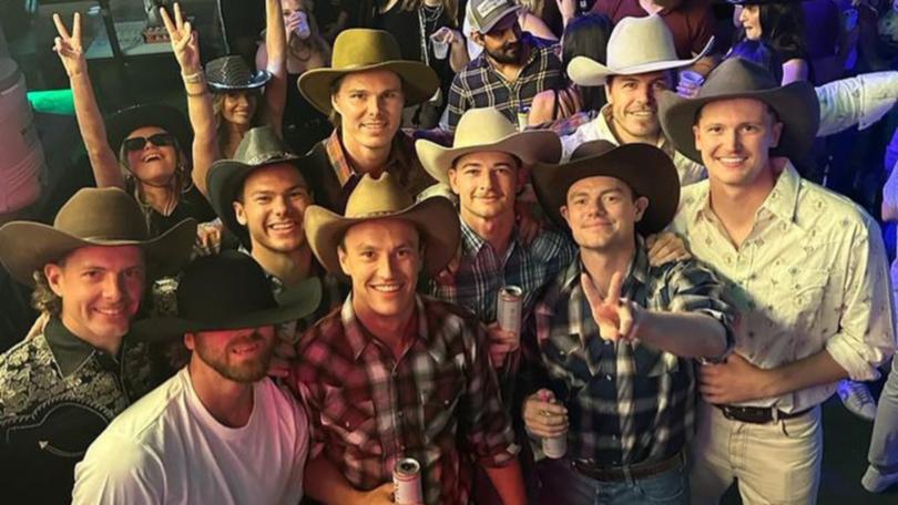 Brisbane Lions players on their Nashville trip.