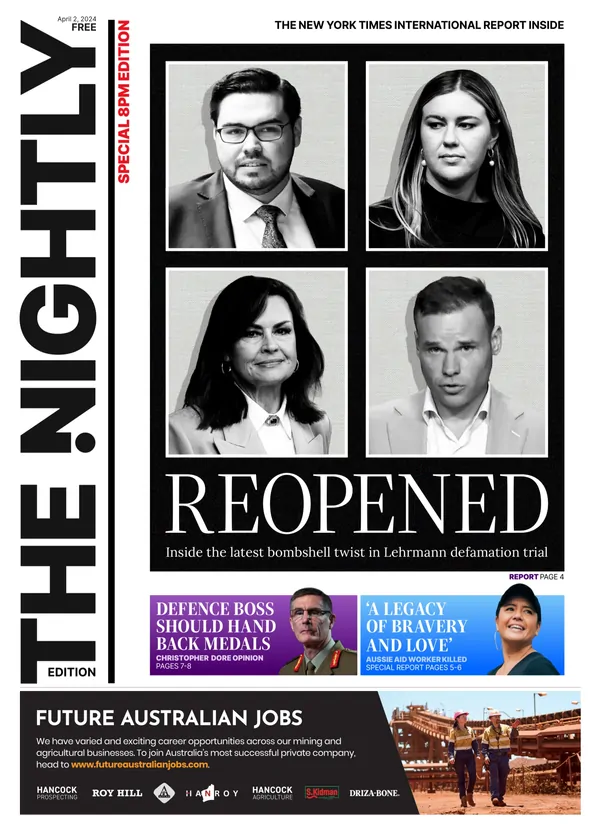 The front page of The Nightly for 02-04-2024.