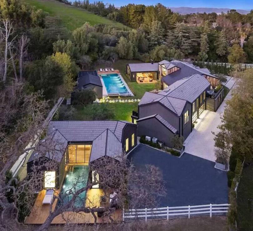 An aerial view of Ben Simmons' compound.