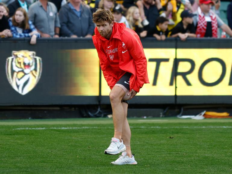 Dane Rampe could miss up to a month of football for the Swans after damaging his hamstring. 