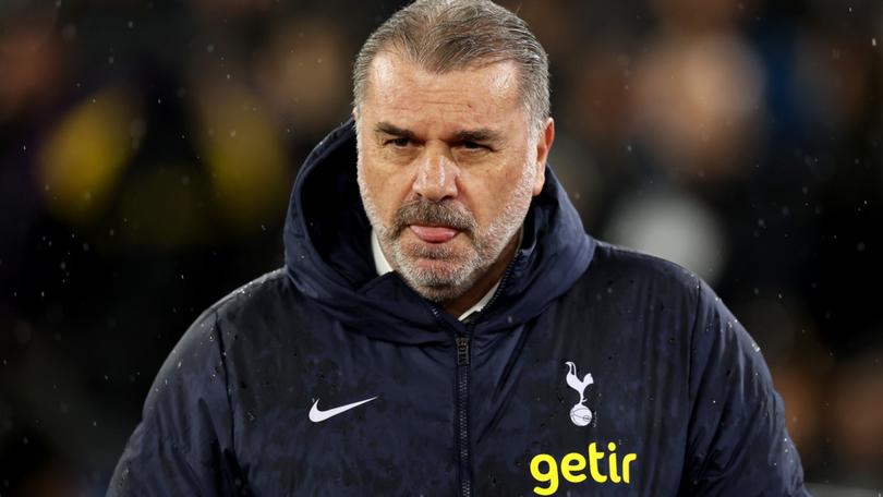 Ange Postecoglou looks on during the Premier League match between West Ham United and Tottenham Hotspur.