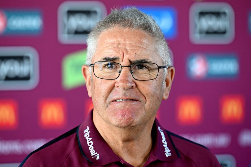 IPSWICH, AUSTRALIA - APRIL 03: Chris Fagan, Senior Coach of the Lions speaks before a Brisbane Lions AFL training session at Brighton Homes Arena on April 03, 2024 in Ipswich, Australia. (Photo by Bradley Kanaris/Getty Images)