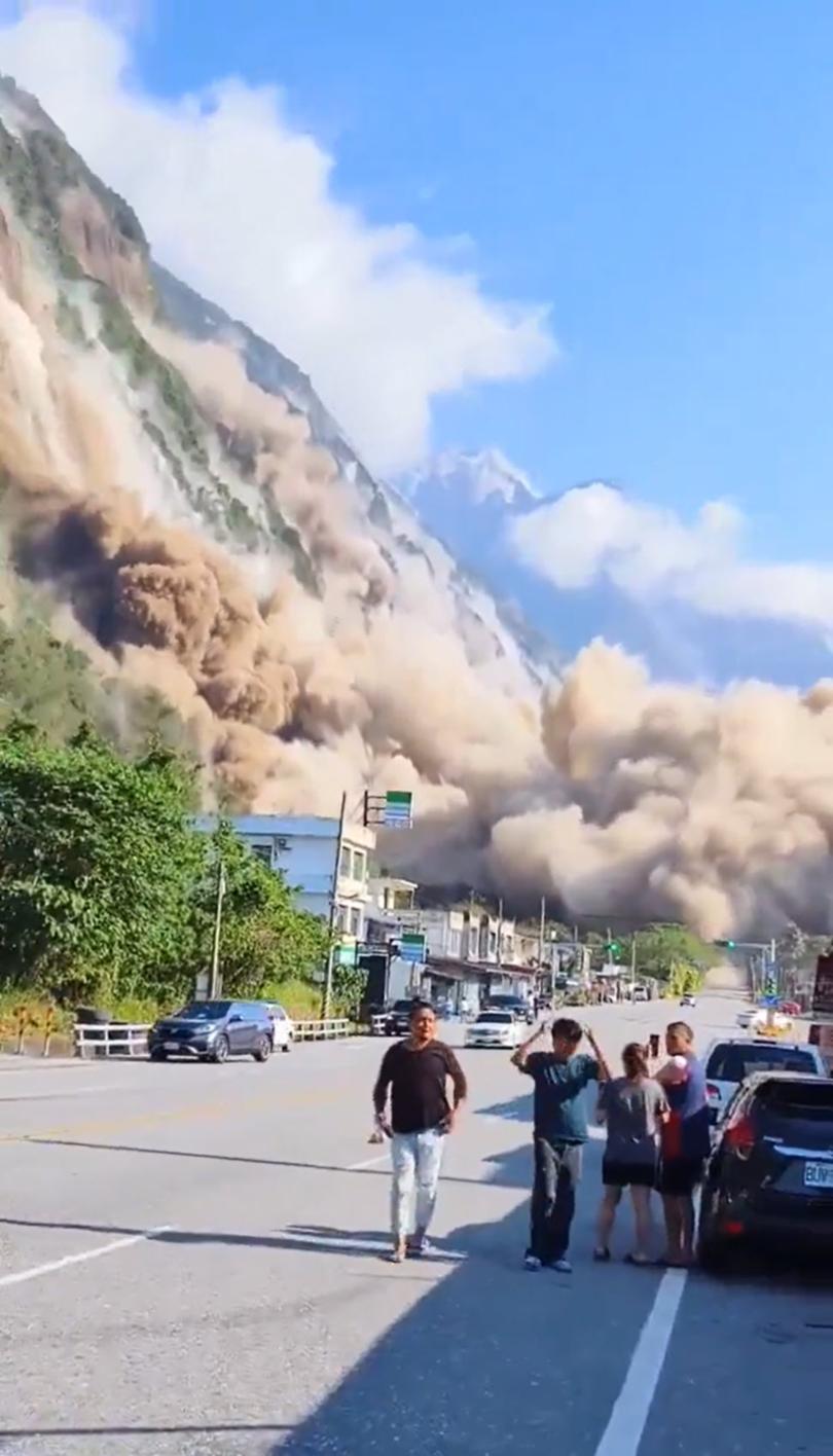 The earthquake knocked out powerlines and brought down buildings.