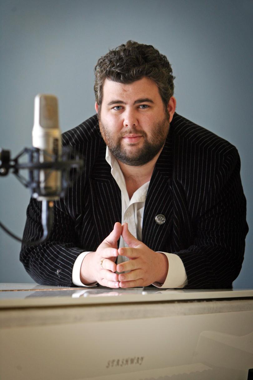 Pictured at his home in Greenwood is Courtney Murphy who has spoken about his battle with depression in an effort to help raise awareness about the issue.
Picture: Ian Munro The West Australian 
###  
5th July 2010. 