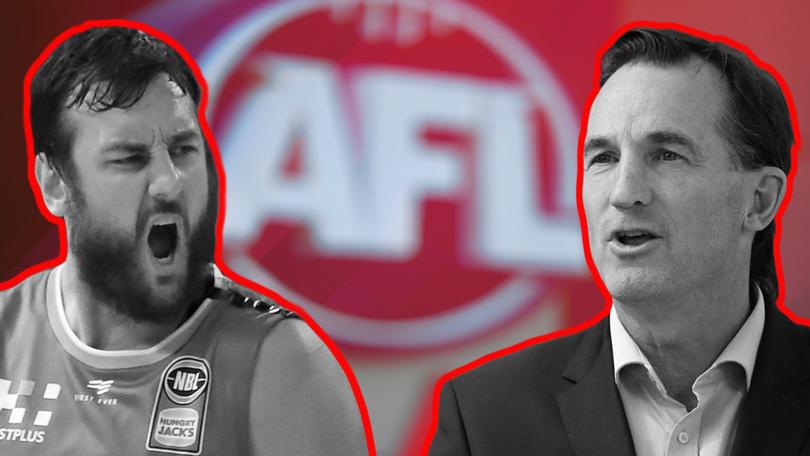 Outspoken basketball icon Andrew Bogut said ‘anyone with half a brain’ could see why the AFL was allowing its stars to fake injuries to avoid drug officials on game day.