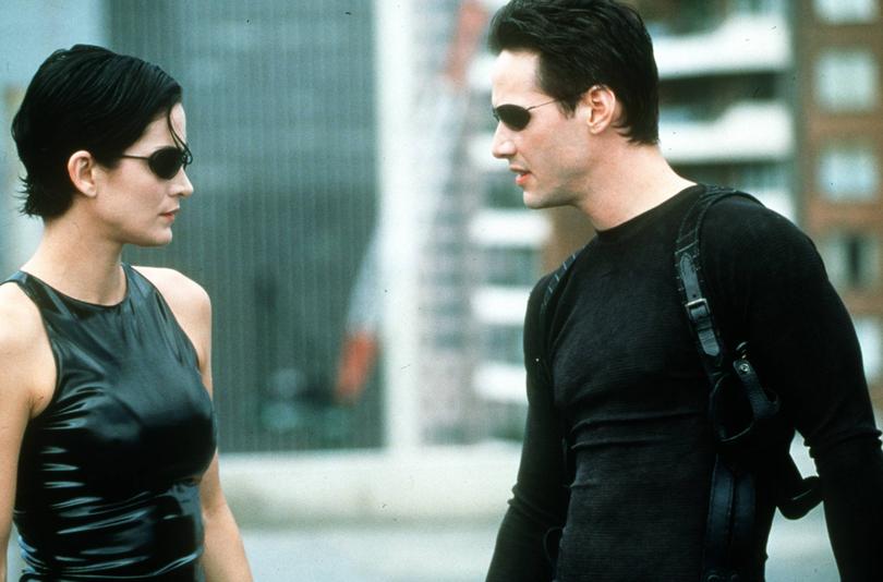 The Matrix: Keanu Reeves and Carrie-Ann Moss.