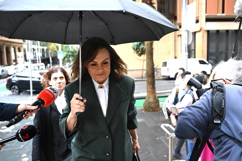 Journalist Lisa Wilkinson arrives at the Federal Court.