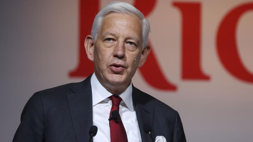 Rio Tinto has held its AGM at the Perth Convention Exhibition Centre. Pictured is Chair Dominic Barton