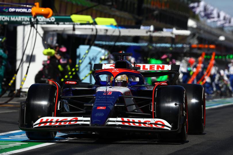 MELBOURNE, AUSTRALIA - MARCH 24: Daniel Ricciardo of Australia driving the (3) Visa Cash App RB VCARB 01 in the Pitlane during the F1 Grand Prix of Australia at Albert Park Circuit on March 24, 2024 in Melbourne, Australia. (Photo by Mark Thompson/Getty Images)