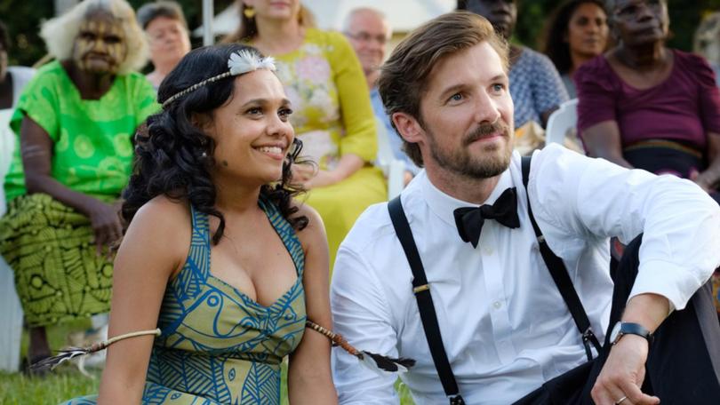 Miranda Tapsell and Gwilym Lee in Top End Wedding.