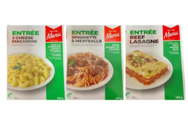 Three frozen meals have been recalled over packaging fears.