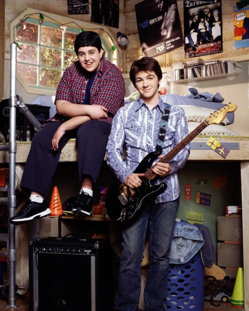 DRAKE BELL AND JOSH PECK WHO STAR IN NICKELODEON'S TV SHOW DRAKE AND JOSH.