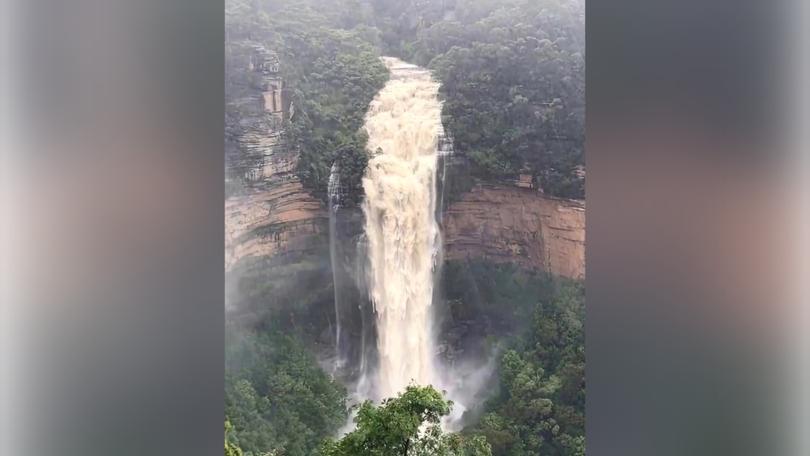 Blue Mountains' boardwalks were closed due to massive rainfall levels.