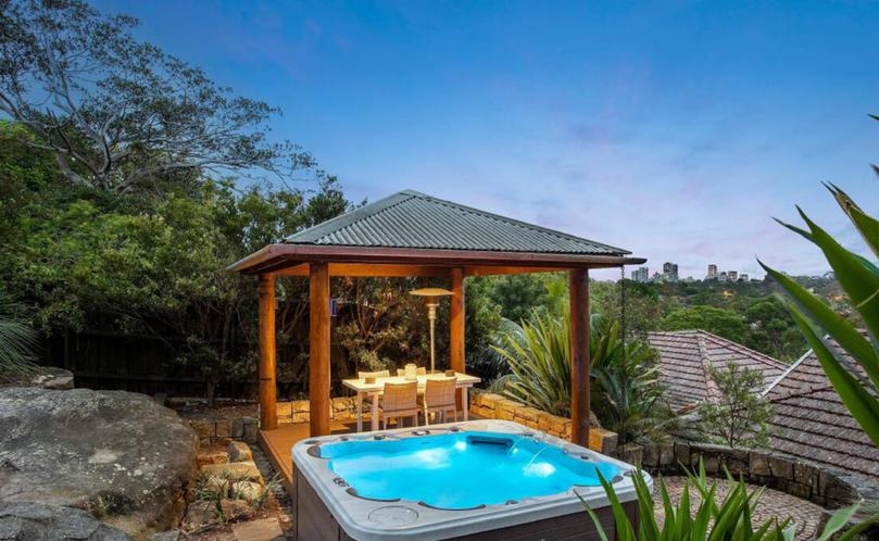 The spa at Stefanovic's Sydney home purchased in 2021 for $3.2 million.