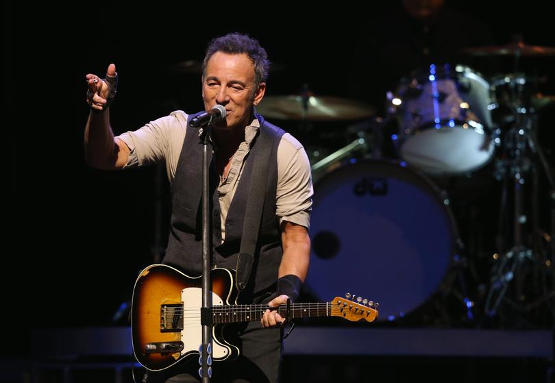Bruce Springsteen and the E Street Band play their first show in Australia at Perth Arena tonight.
Picture: Daniel Wilkins