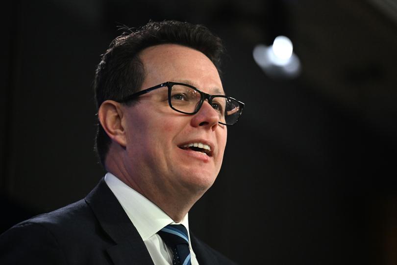 Australian Sports Commission CEO and olympic gold medal-winning swimmer Kieren Perkins at the National Press Club in Canberra, Wednesday, October 5, 2022. (AAP Image/Mick Tsikas) NO ARCHIVING