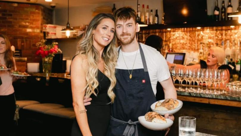 Ashley McGuire alongside Charles Withers, who previously appeared on an episode of Food Network’s Chopped.

