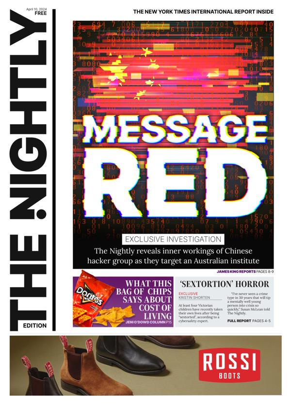 The front page of The Nightly for 10-04-2024