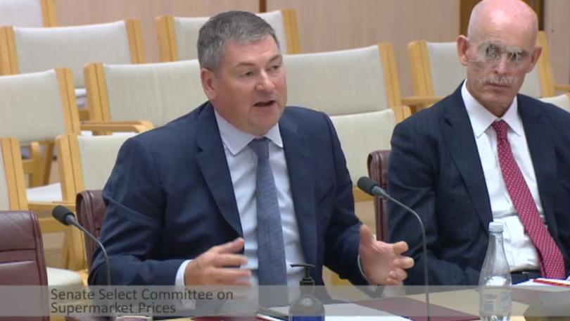 Senate Select Committee on Supermarket prices - Grant Ramage from Metcash Ltd Parliament House