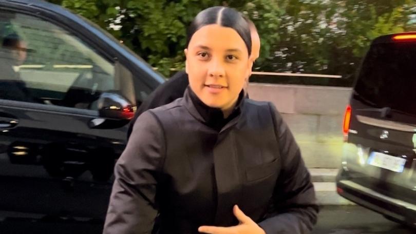 Matildas star Sam Kerr has been spotted looking relaxed in Paris.