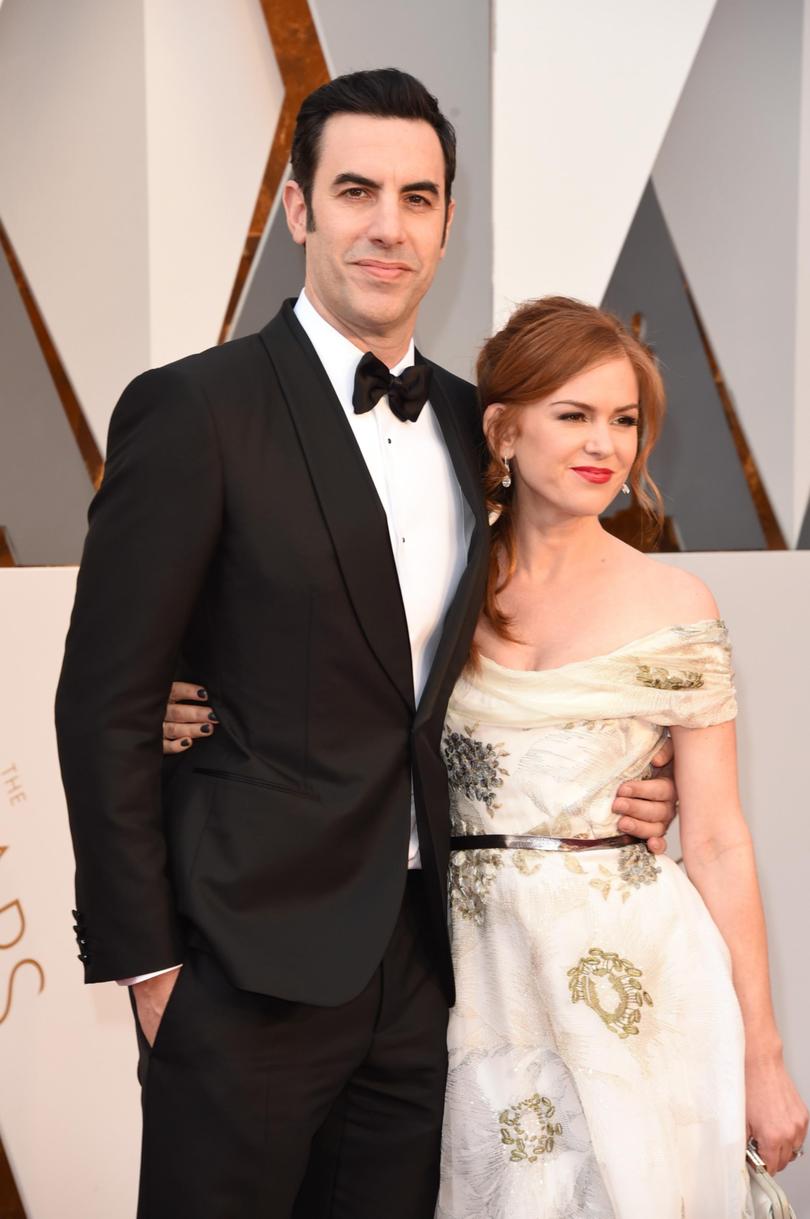 Isla Fisher with husband Sacha Baron Cohen.