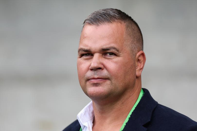 SYDNEY, AUSTRALIA - MARCH 24: Sea Eagles head coach Anthony Seibold looks on during the round three NRL match between Parramatta Eels and Manly Sea Eagles at CommBank Stadium, on March 24, 2024, in Sydney, Australia. (Photo by Cameron Spencer/Getty Images)