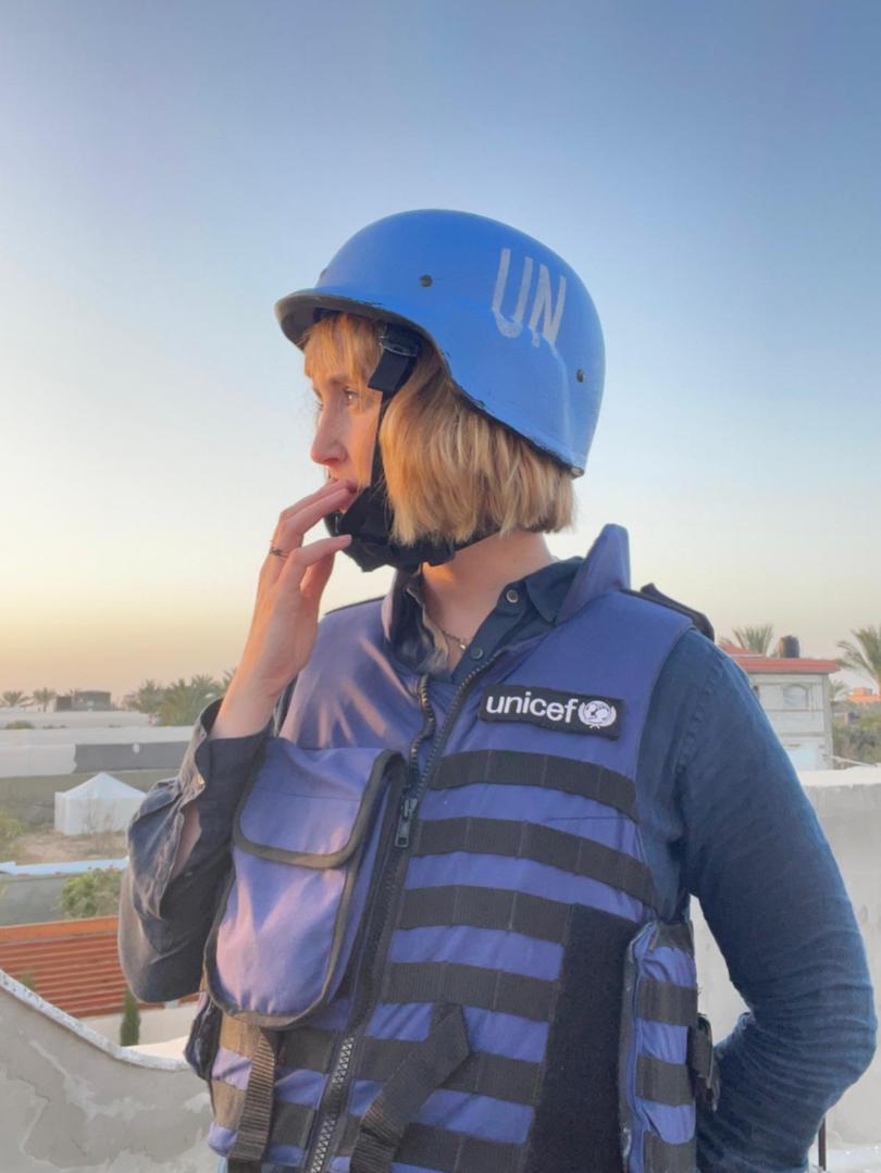 Australian aid worker Tess Ingram is on the ground in Gaza with Unicef.